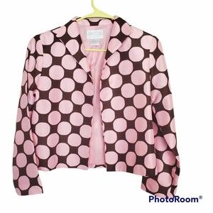 Silk Club Jacket Petite/ Small Woman's Pink And Brown